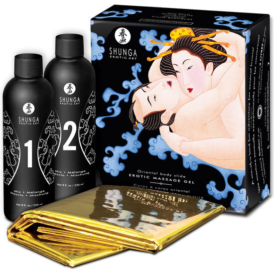 Shunga - gel da massaggio erotico corpo a corpo orientale ai frutta esotici