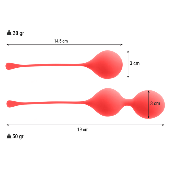 Intense - pack palle kegel kendall rosso