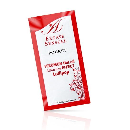 Extase sensual - olio da massaggio ai feromoni effetto calore lollipop 10 ml