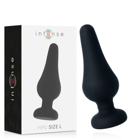 Intense - plug anale pipo l silicone nero 13 cm