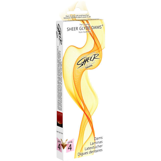 SHEER GLYDE - DAMS LAMINAS LATTICE SESSO ORALE FRAGOLA