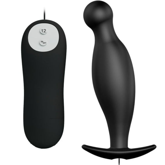 Pretty love - plug anale in silicone 12 modalit di vibrazione nero