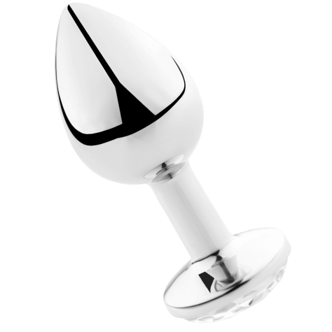 Secretplay - plug anale trasparente alluminio 8 cm