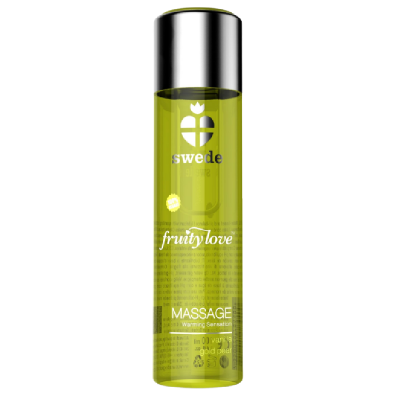 Swede - fruity love olio da massaggio effetto riscaldante vaniglia e pera oro 120 ml